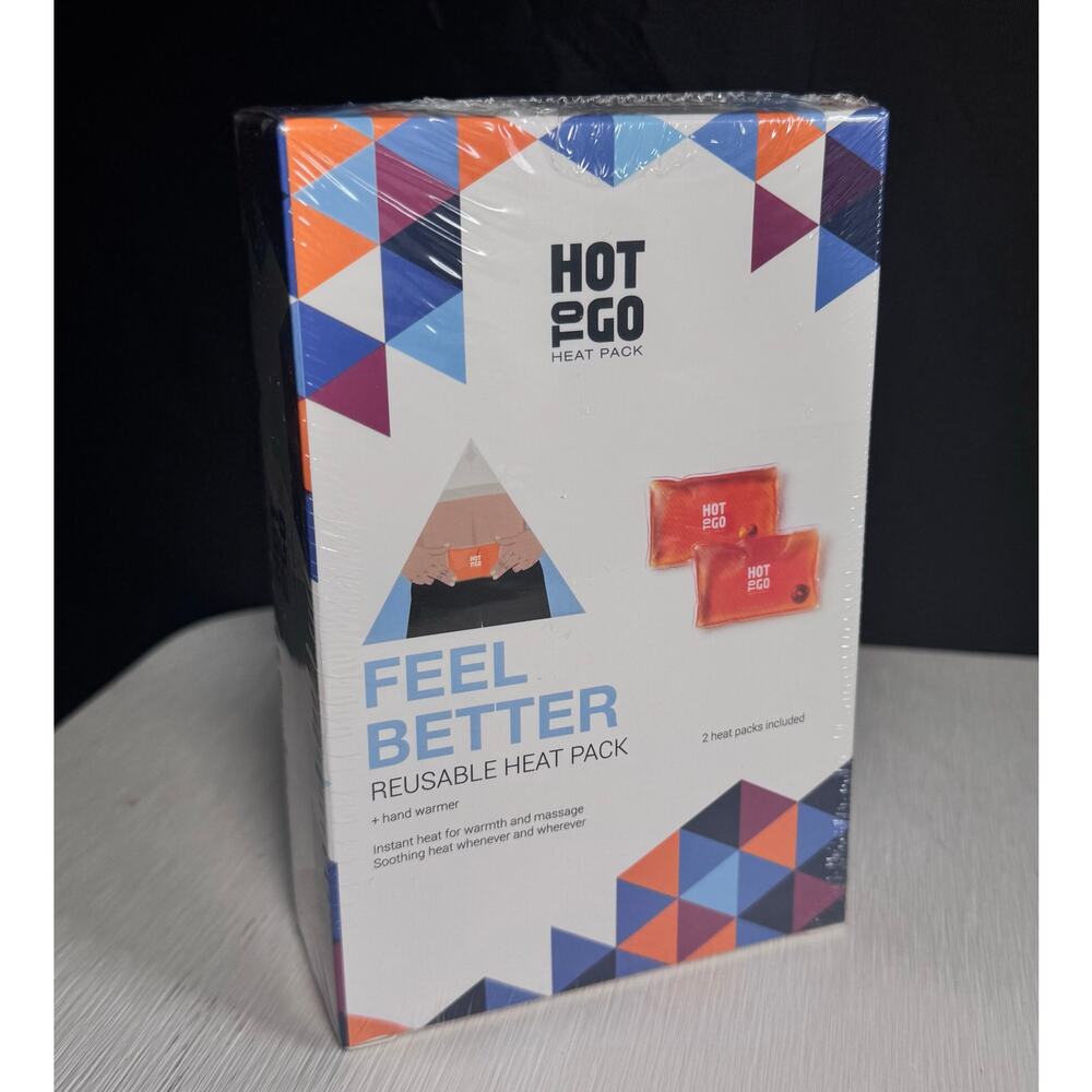 Hot To Go Reusable Heat Pack Hand Warmer Hot Compress (2 Pack)